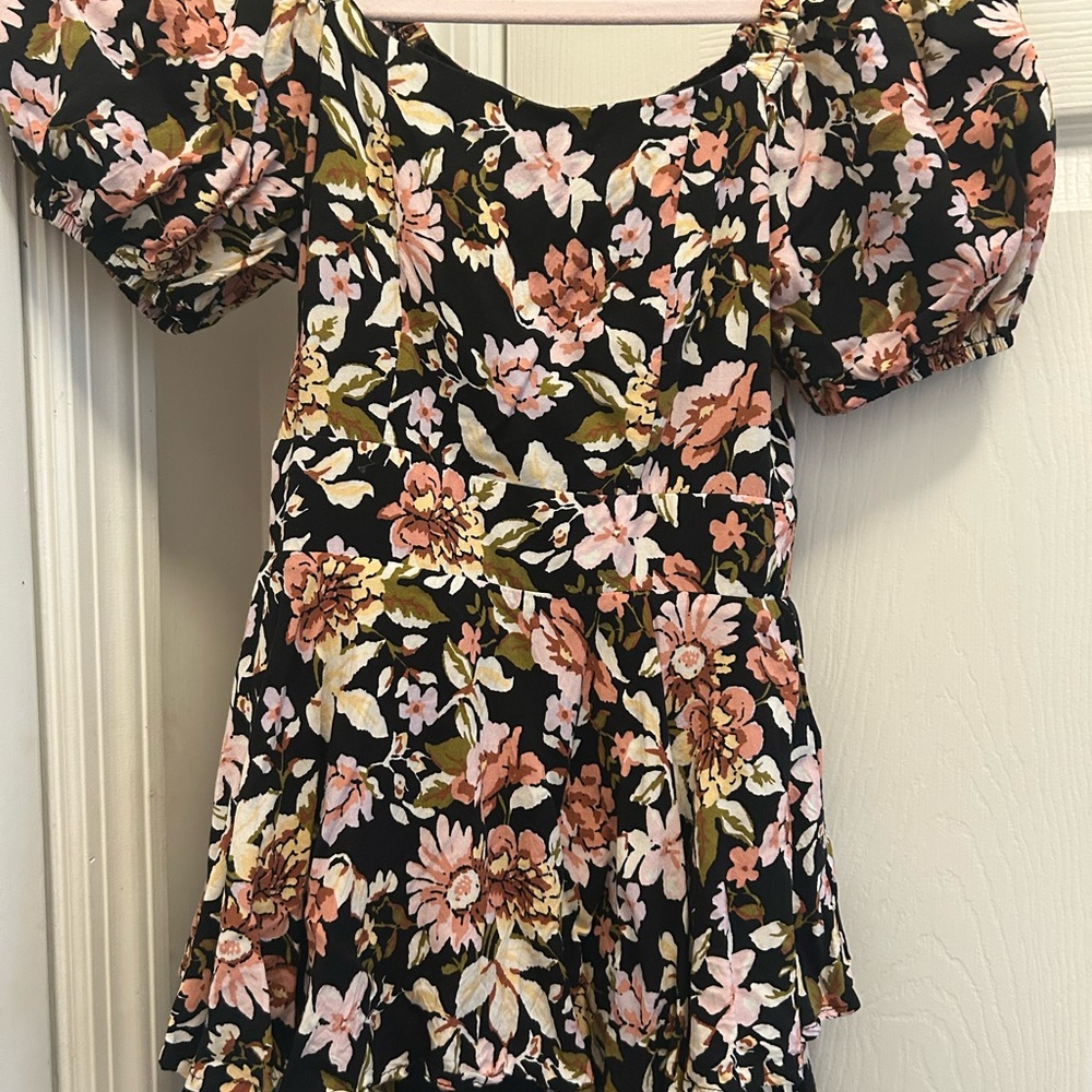 Floral Kids Dress Romper